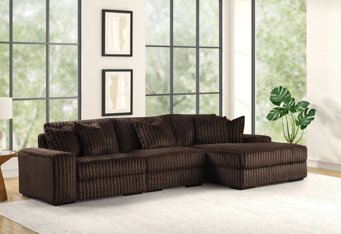 SUNDAY2 CHOCOLATE 3PC Sectional **NEW ARRIVAL**