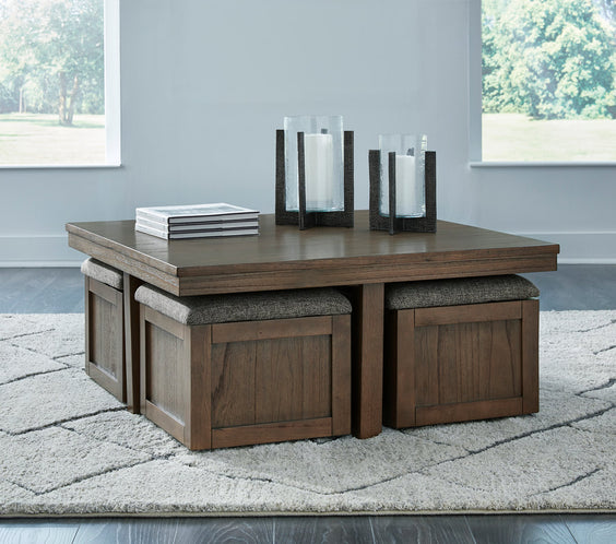T738-20 Cocktail Table w/Stools