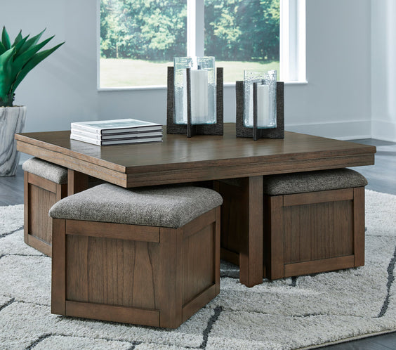 T738-20 Cocktail Table w/Stools
