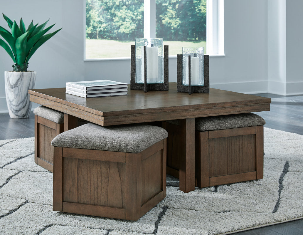 T738-20 Cocktail Table w/Stools