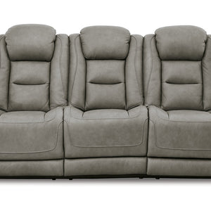 The Man-Den Gray Power Reclining Sofa