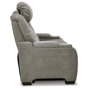 The Man-Den Gray Power Reclining Sofa