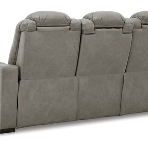 The Man-Den Gray Power Reclining Sofa