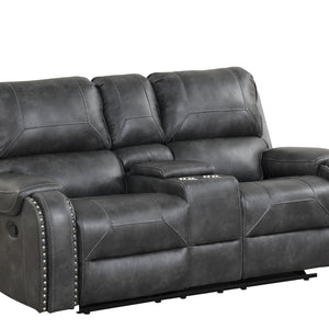 Titan Charcoal Oversized 3-Piece Reclining Living Room Set