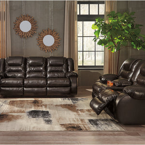 Vacherie Chocolate Reclining Sofa