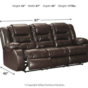 Vacherie Chocolate Reclining Sofa