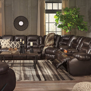 Vacherie Chocolate Reclining Sofa