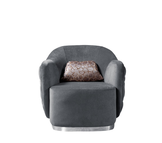 Victoria Gray Velvet Sofa & Loveseat