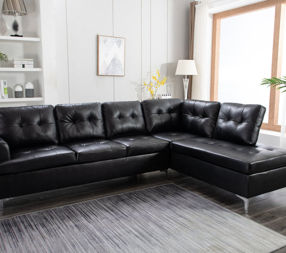 Vintage Black Sectional