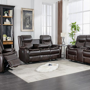 Weston Espresso 3-Piece Reclining Living Room Set