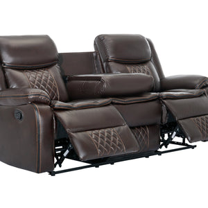 Weston Espresso 3-Piece Reclining Living Room Set