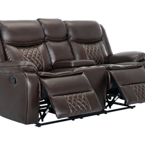 Weston Espresso 3-Piece Reclining Living Room Set