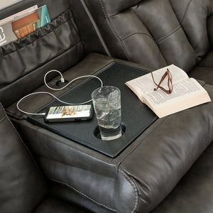 Willamen Quarry Reclining Sofa with Drop Down Table