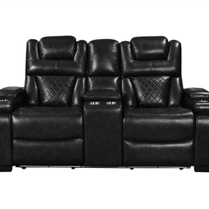 Woodland Black 3-Piece Power Reclining Living Room Set