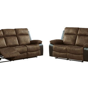 Woodsway Brown Reclining Living Room Set