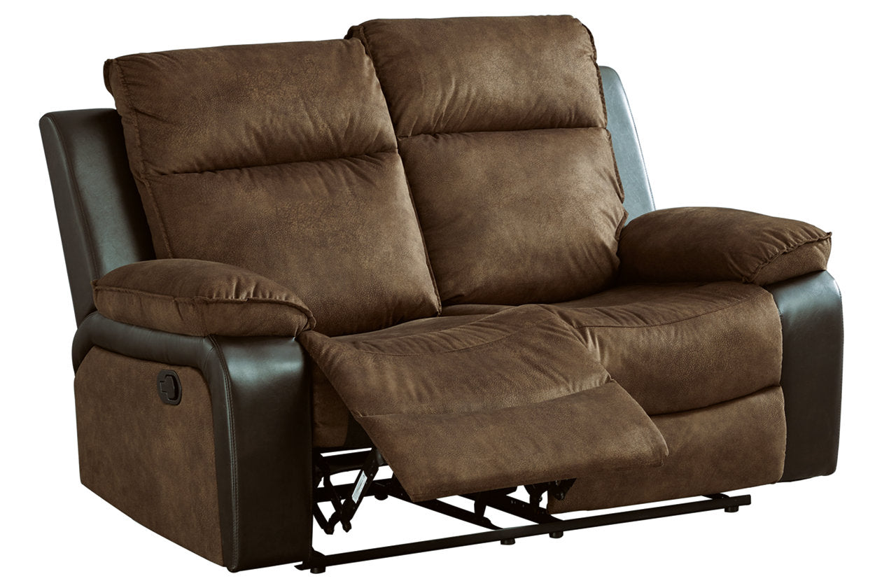 Woodsway Brown Reclining Loveseat