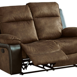 Woodsway Brown Reclining Loveseat