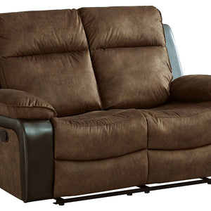 Woodsway Brown Reclining Loveseat