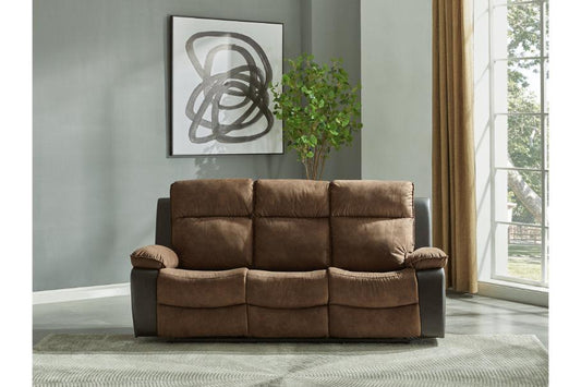 Woodsway Brown Reclining Sofa