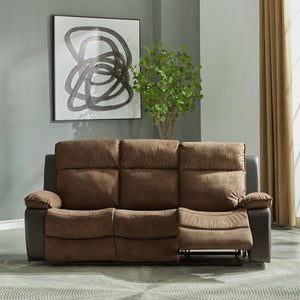 Woodsway Brown Reclining Sofa