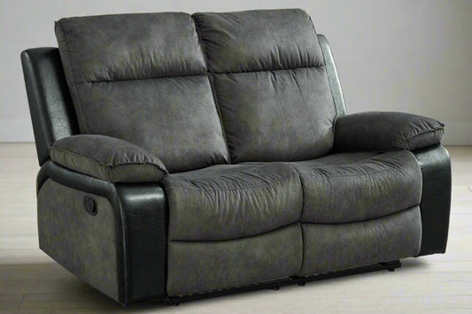 Woodsway Gray Reclining Loveseat