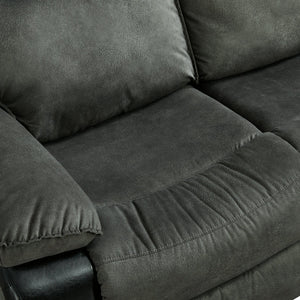 Woodsway Gray Reclining Loveseat