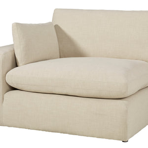 Elyza Linen Modern Contemporary Traditional Sleek Fabric Sectional Oversized, High Quality Sofaloveseat