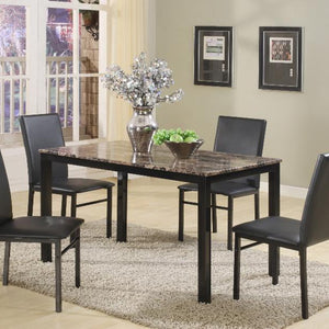 Aiden Brown/Black Contemporary Modern Wood And Veneers Rectangular 5-Piece Dining Room Set