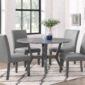 Judson Gray 5-Pk Modern Sleek Wood And Veneers Oval Dining Table Set