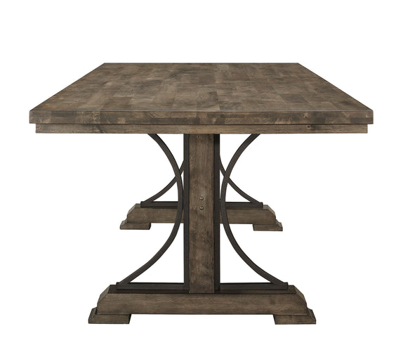 Quincy Grayish Brown Traditional Wood And Veneers Dining Room Set