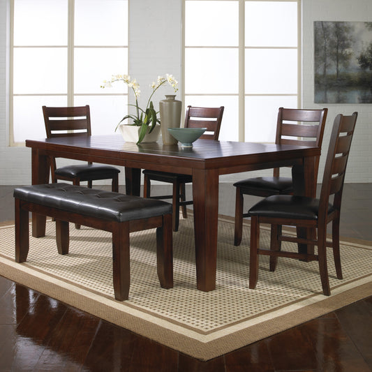 Bardstown Cherry Brown Classic And Modern Wood Extendable Dining Room Set