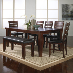 Bardstown Cherry Brown Classic And Modern Wood Extendable Dining Room Set