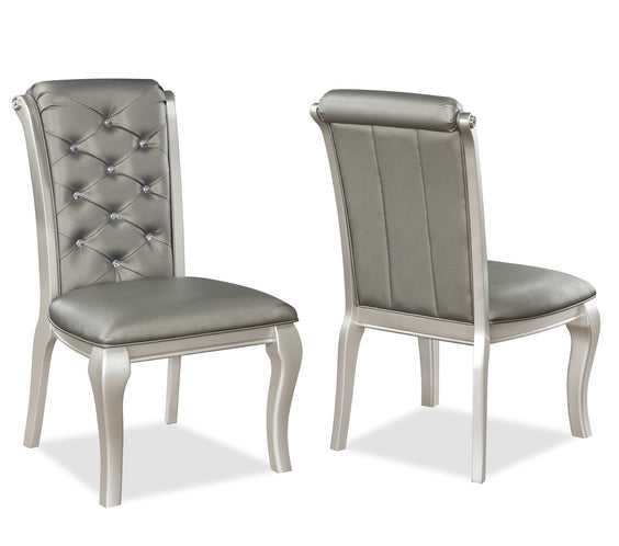 Caldwell Gray Woods And Veneers Metal Glass Rectangular Dining Room Set