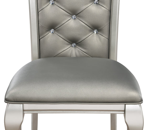Caldwell Gray Woods And Veneers Metal Glass Rectangular Dining Room Set