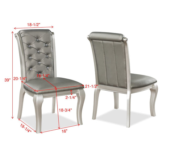 Caldwell Gray Woods And Veneers Metal Glass Rectangular Dining Room Set