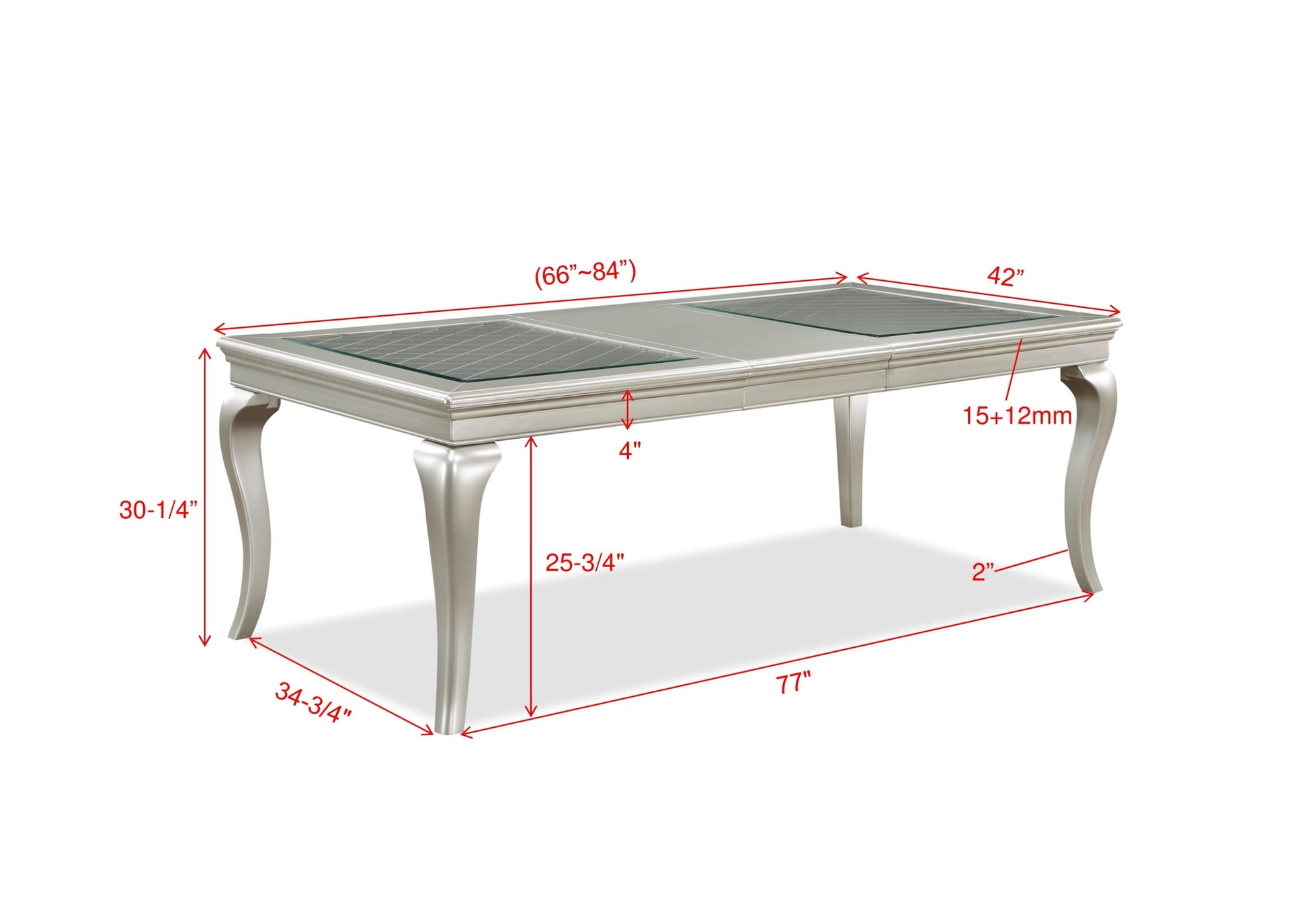 Caldwell Gray Woods And Veneers Metal Glass Rectangular Dining Room Set