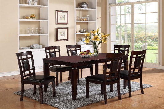 Paige Brown Contemporary Modern And Classic Wood Rectangular 7-Piece Dining Room Set