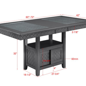 Bankston Gray Seats Counter Height Dining Room Set