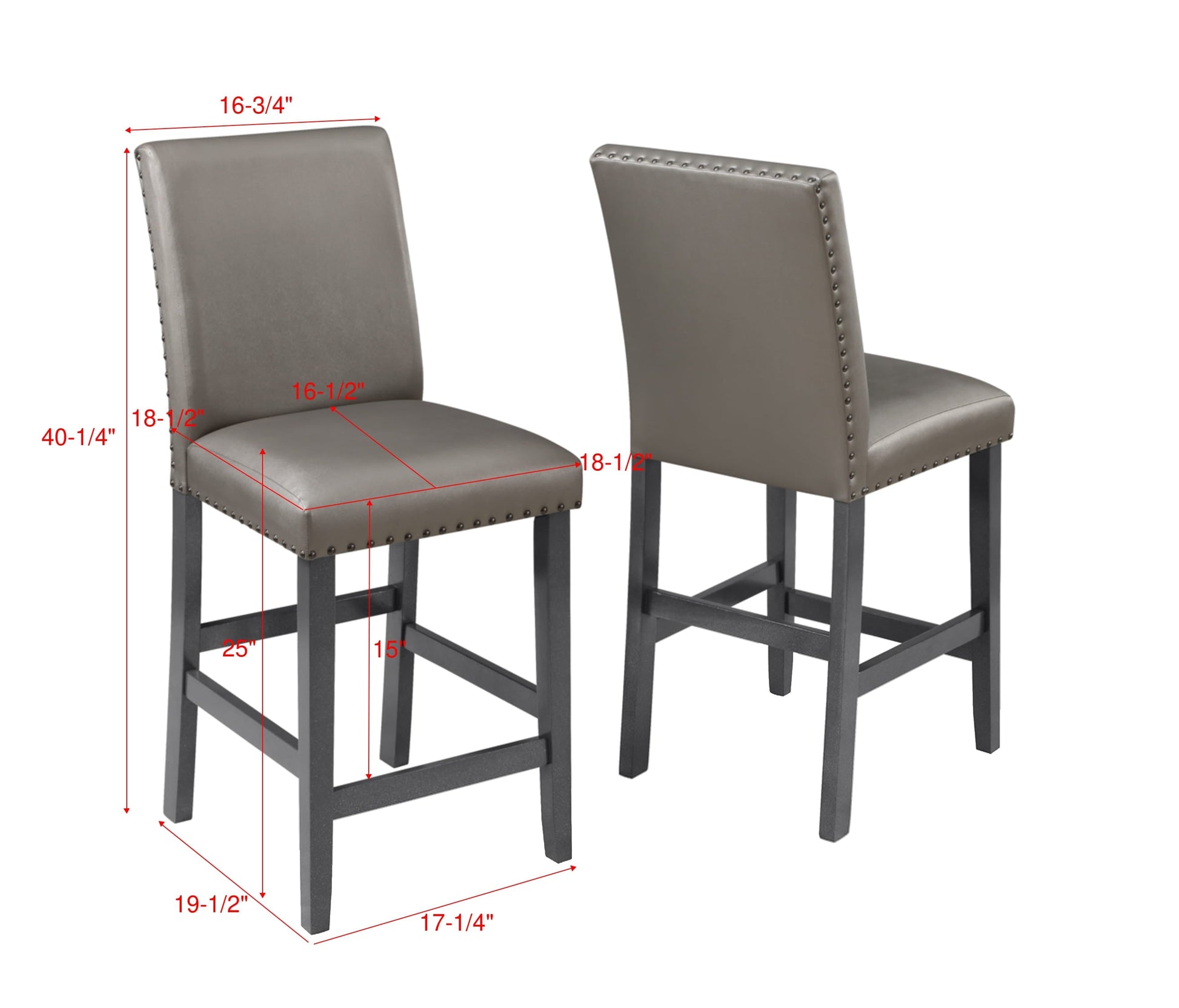 Bankston Gray Seats Counter Height Dining Room Set