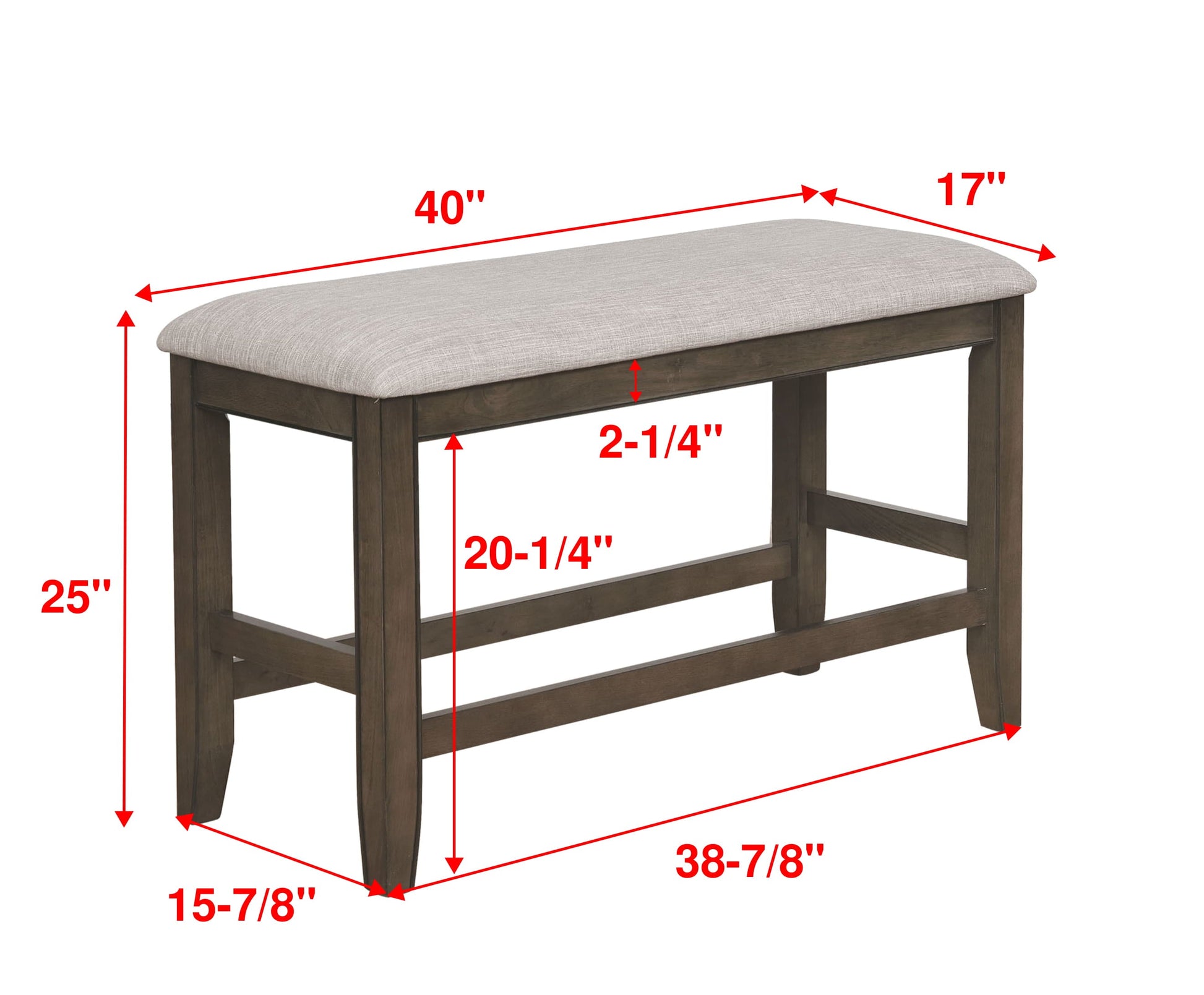 Fulton Gray Modern Traditional Wood Square Counter Height Dining Room Set