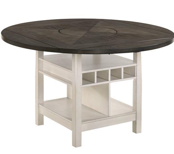 Conner Chalk-Gray Modern Wood Oval Counter Height Dining Room Set