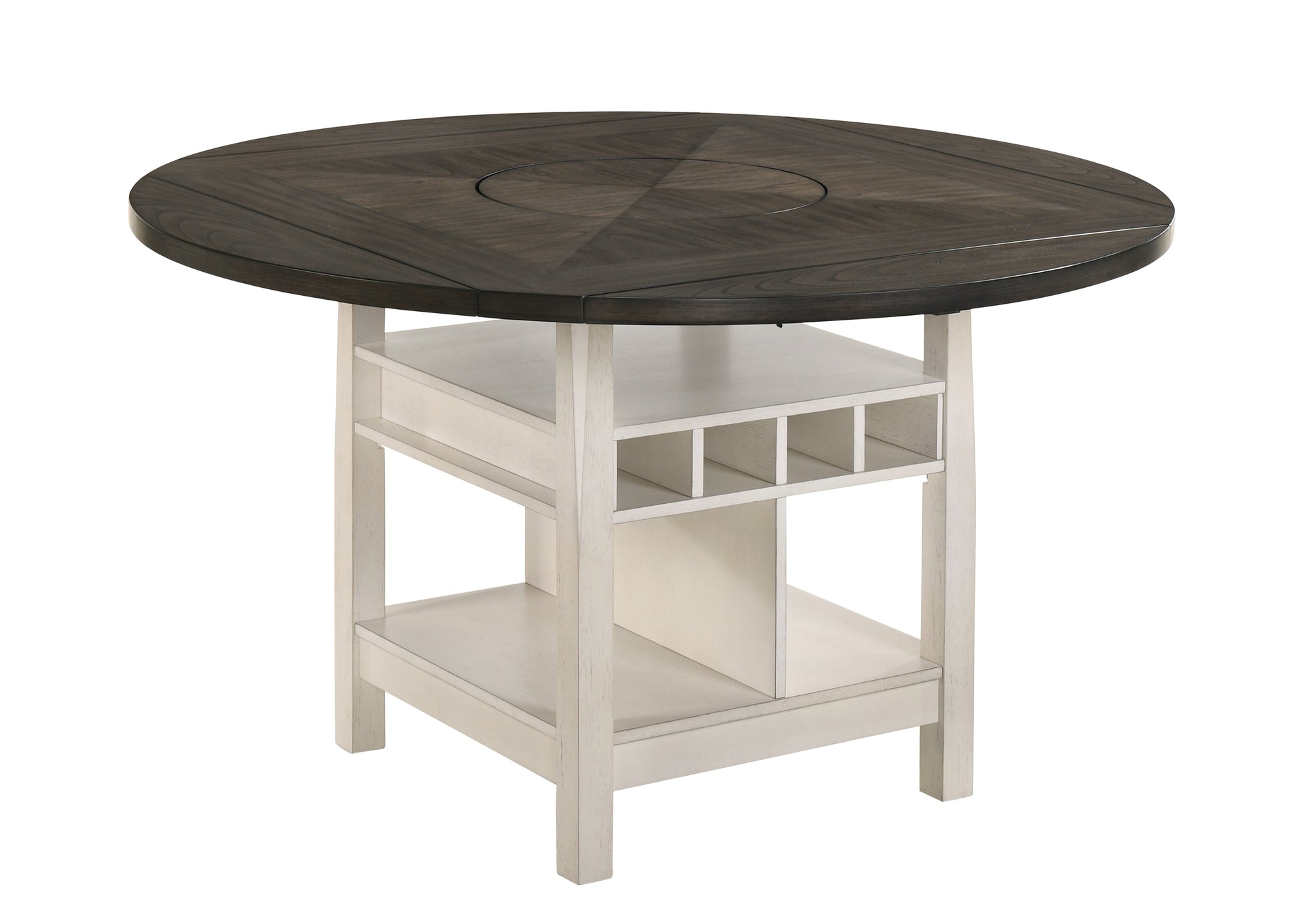 Conner Chalk-Gray Modern Wood Oval Counter Height Dining Room Set