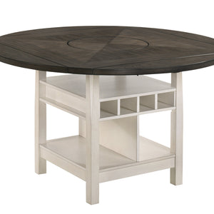 Conner Chalk-Gray Modern Wood Oval Counter Height Dining Room Set