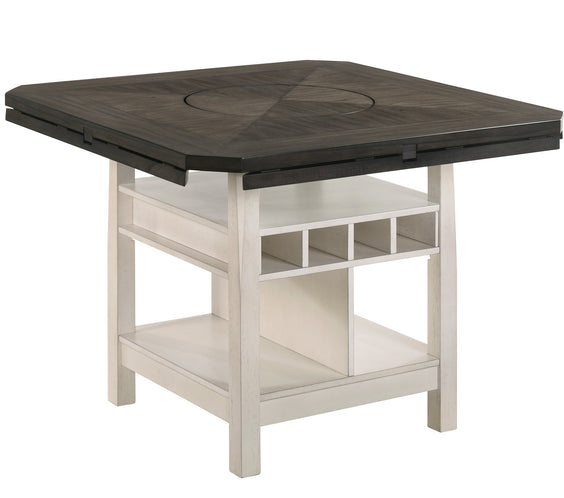 Conner Chalk-Gray Modern Wood Oval Counter Height Dining Room Set