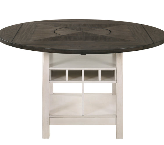 Conner Chalk-Gray Modern Wood Oval Counter Height Dining Room Set