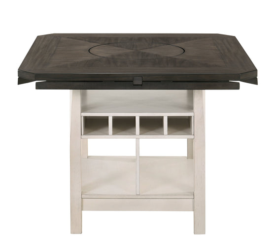 Conner Chalk-Gray Modern Wood Oval Counter Height Dining Room Set