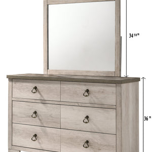 Patterson Driftwood Finish Solid Pine Wood Modern Rustic And Charm Panel Bedroom Set