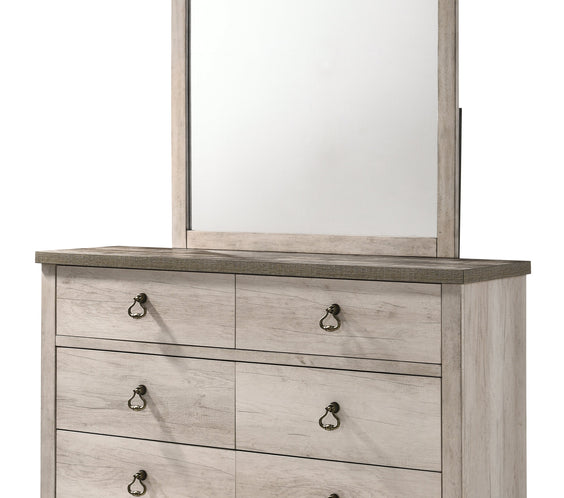 Patterson Driftwood Finish Solid Pine Wood Modern Rustic And Charm Panel Bedroom Set