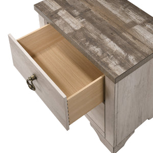 Patterson Driftwood Finish Solid Pine Wood Modern Rustic And Charm Panel Bedroom Set