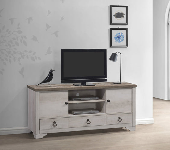 Patterson Driftwood Finish Solid Pine Wood Modern Rustic And Charm Panel Bedroom Set